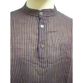 Chemise marron à rayures