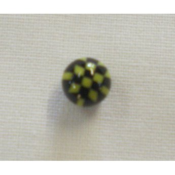 Piercing langue damier jaune et noir