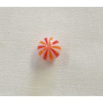 Piercing langue orange et blanc