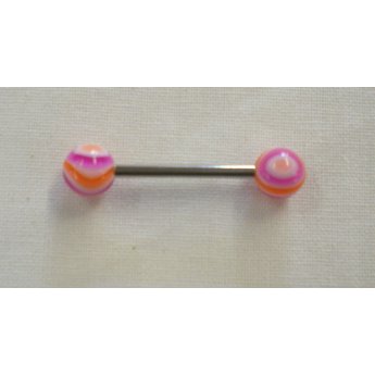 Piercing langue orange line color