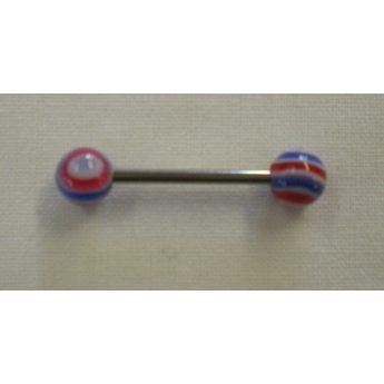 Piercing langue line tricolore