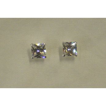 Clous d'oreilles cristal carrés GM