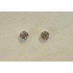 Clous d'oreilles cristal rond PM