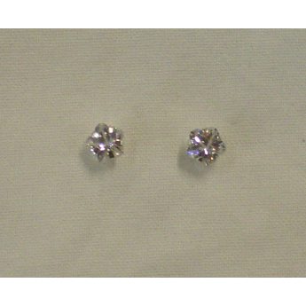 Clous d'oreilles cristal fleur