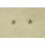 Clous d'oreilles cristal rond mini