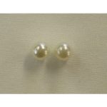 Clous d'oreilles perle blanche GM