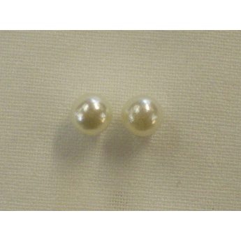 Clous d'oreilles perle blanche GM