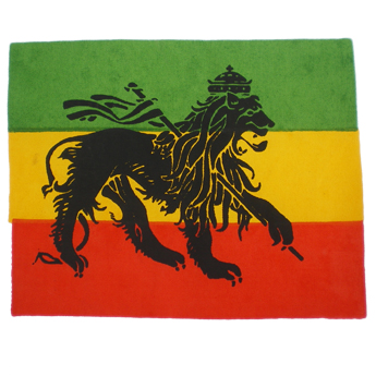 Ecusson Lion rasta noir