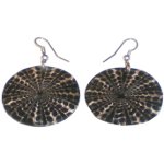 Boucles d'oreilles rondes Spondyle noires