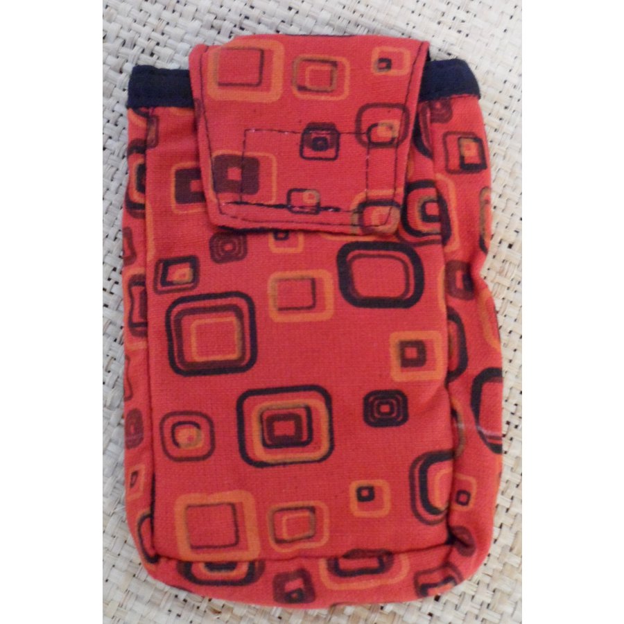 Pochette smartphone square rouge
