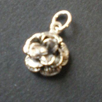 Pendentif argent rose miniature