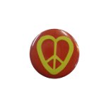 Badge coeur peace & love