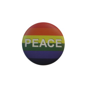 Badge peace arc en ciel