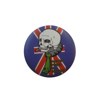 Badge white skull