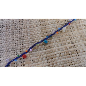 Bracelet de cheville bleu marine sea shell