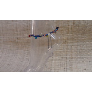 Bracelet de cheville bleu marine sea shell