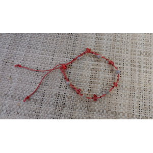 Bracelet de cheville rouge sea shell
