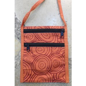 Sac orange motif cercle