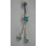 Piercing nombril blue star