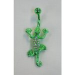 Piercing nombril salamandre verte