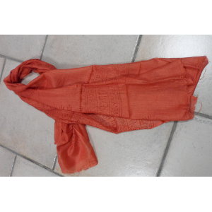 Foulard Bénarès orange foncé