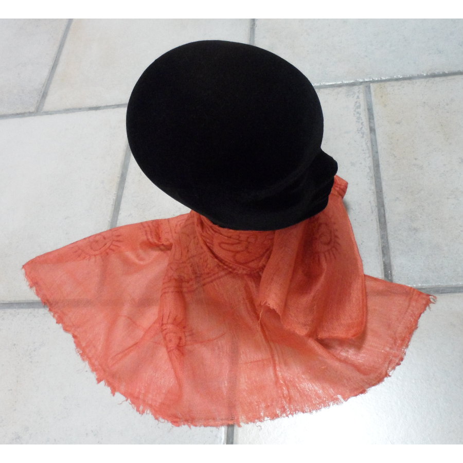 Foulard Bénarès orange foncé