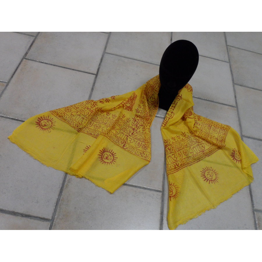 Foulard Bénarès jaune