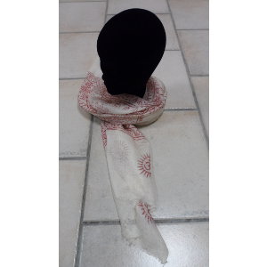 Foulard Bénarès blanc