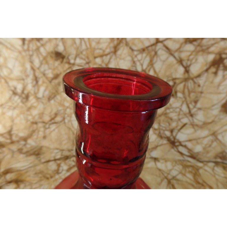 Vase rouge motif dépoli Deraa