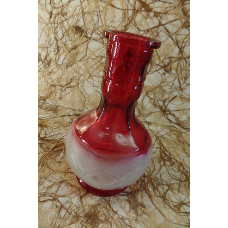Vase rouge motif dépoli Deraa