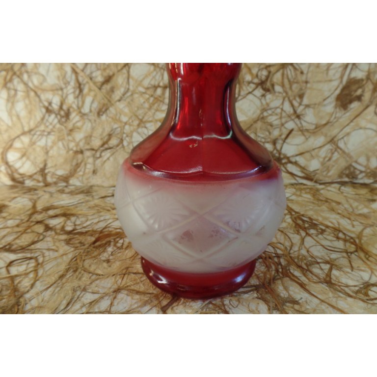 Vase rouge motif dépoli Deraa