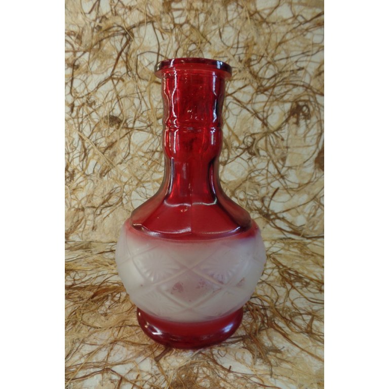 Vase rouge motif dépoli Deraa