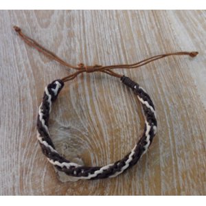 Bracelet macramé marron Gathot