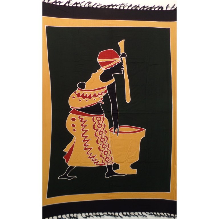 Paréo batik la femme au pilon