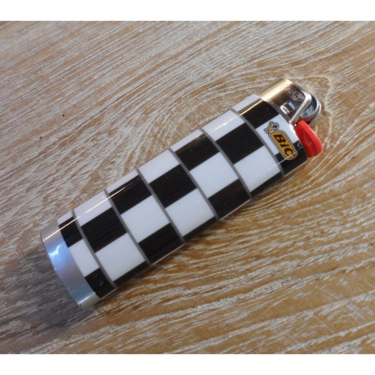 Briquet psyké damier noir/blanc