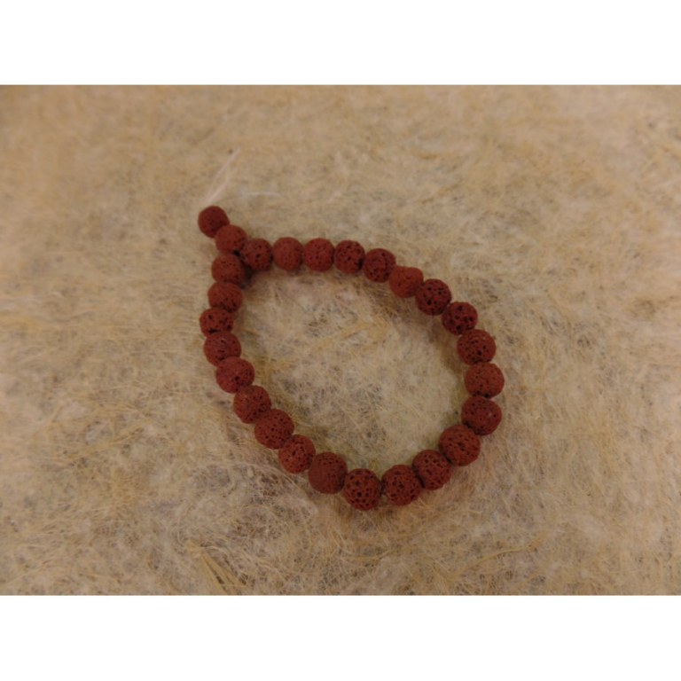 Bracelet mala pierre de lave marron