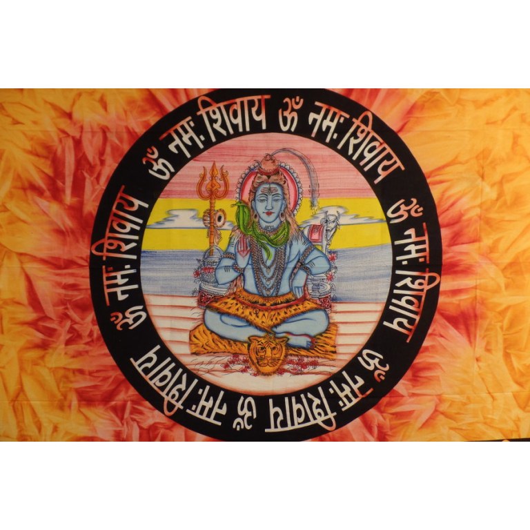 Tenture orange Shiva