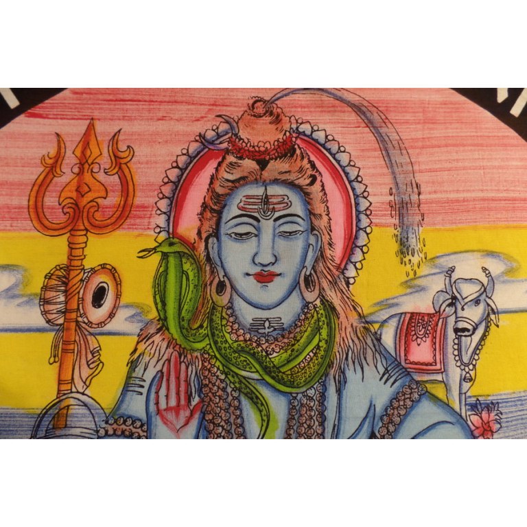 Tenture orange Shiva