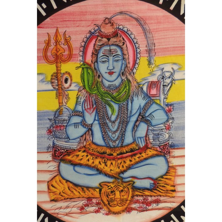 Tenture orange Shiva