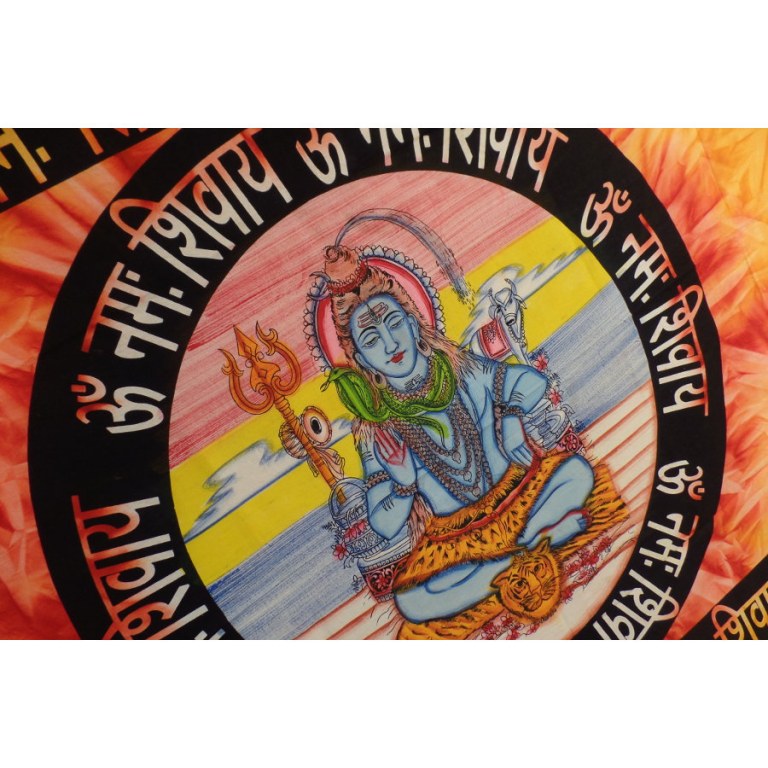 Tenture orange Shiva