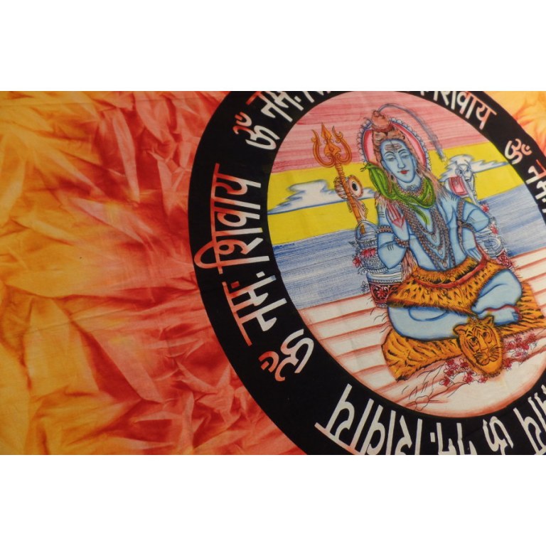 Tenture orange Shiva