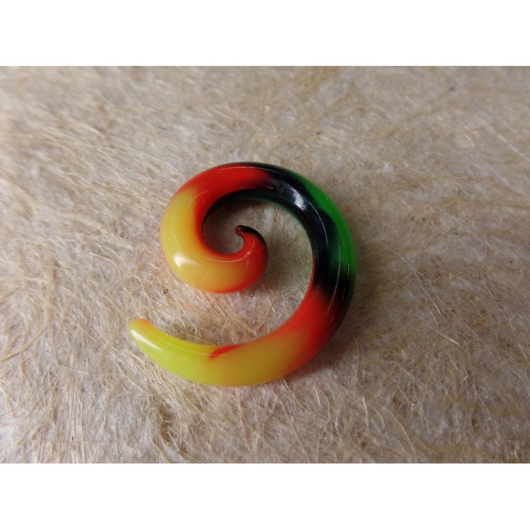 Elargisseur d'oreille spirale rasta