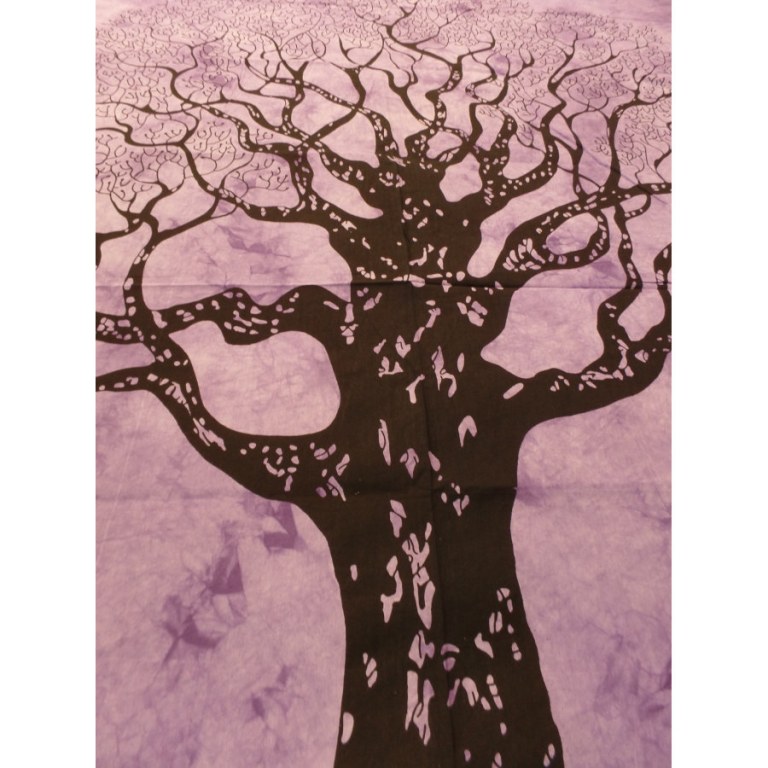 Tenture maxi arbre de vie lilas