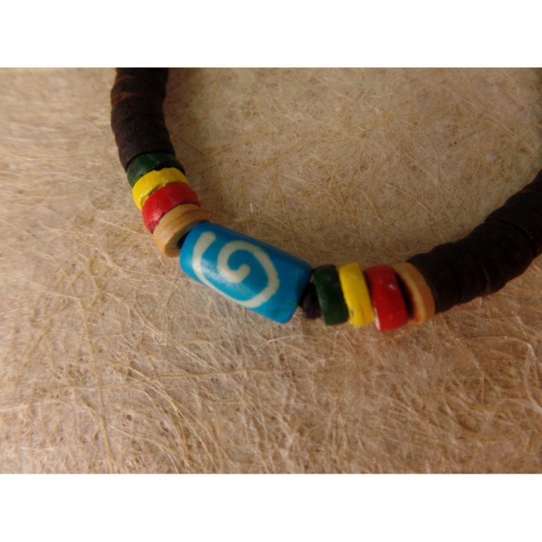 Bracelet surfeur rasta Kuta 9