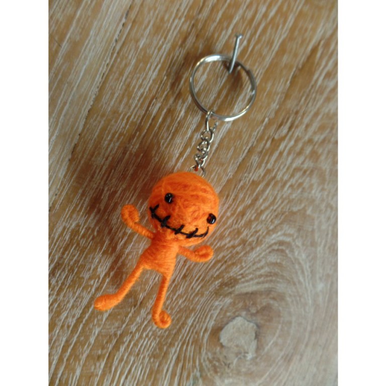 Porte clé motus et bouche cousue orange