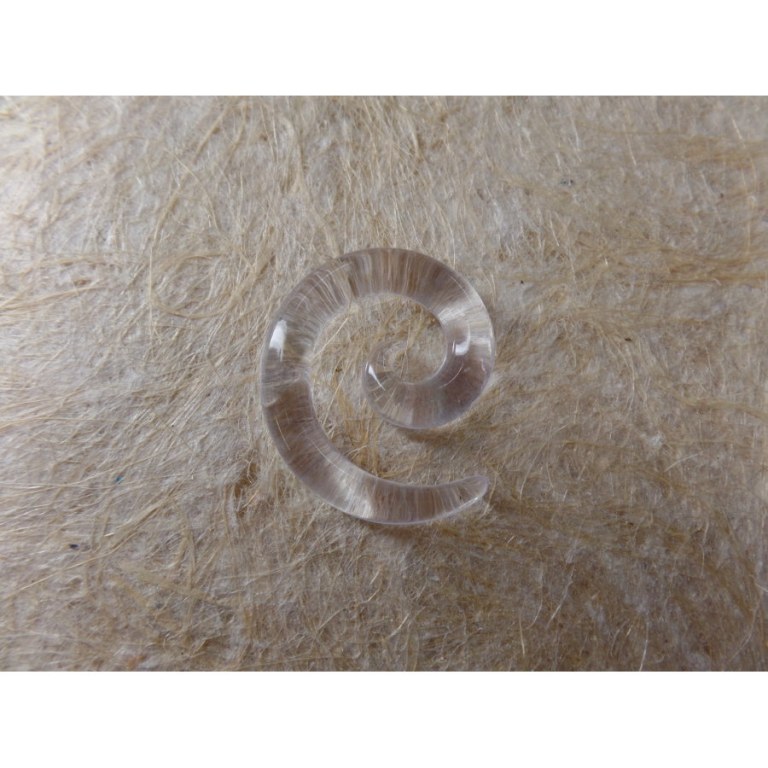 Elargisseur d'oreille translucide spirale 