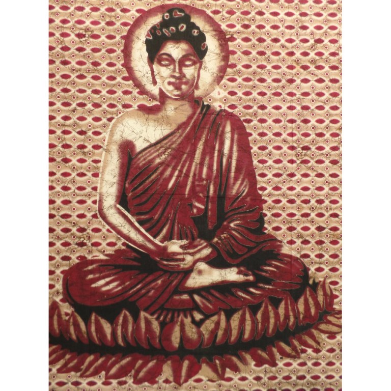 Tenture Buddha zen bordeaux