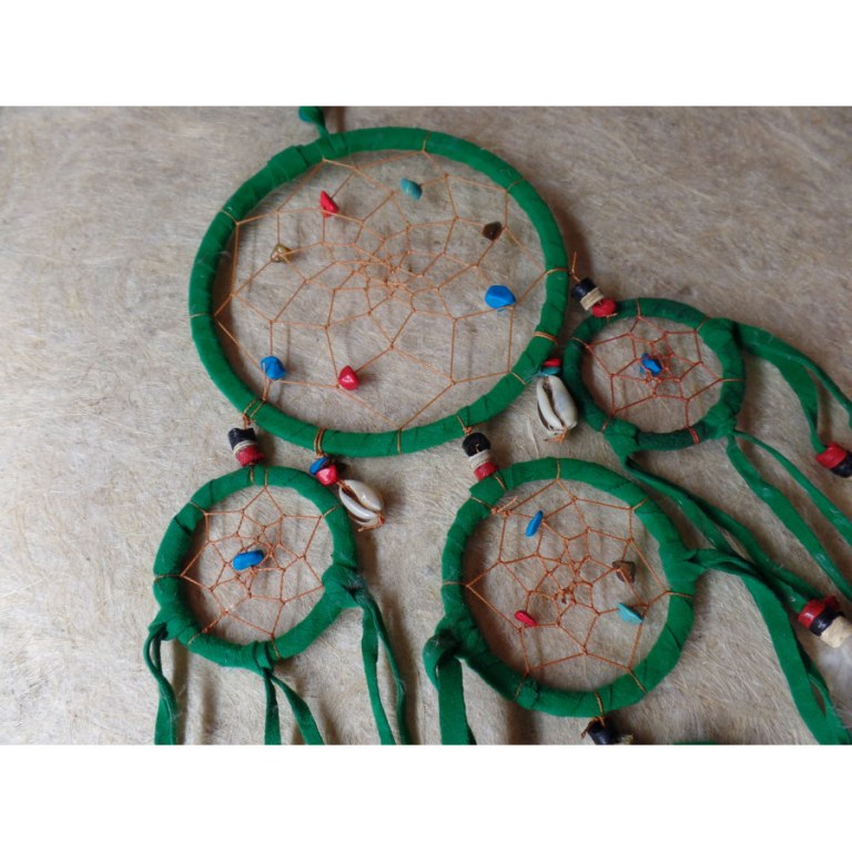 Dreamcatcher 5 cercles mahpe vert