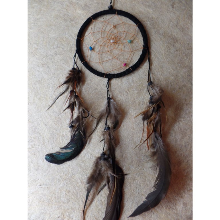 Dreamcatcher noir feather