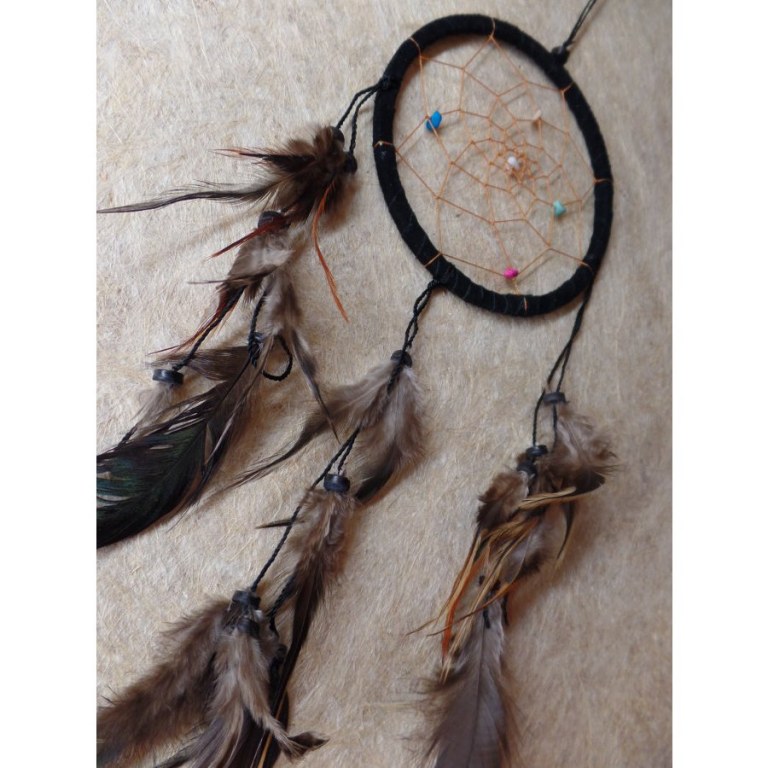 Dreamcatcher noir feather